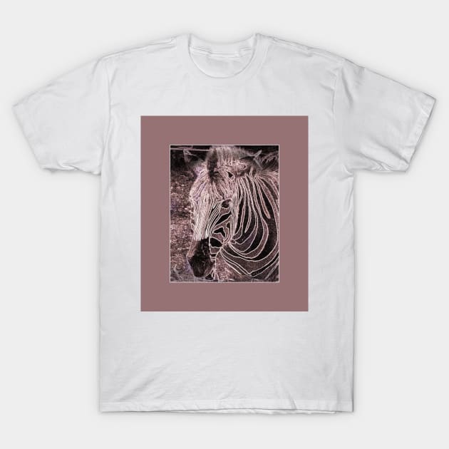 pink zebra T-Shirt by MGphotoart